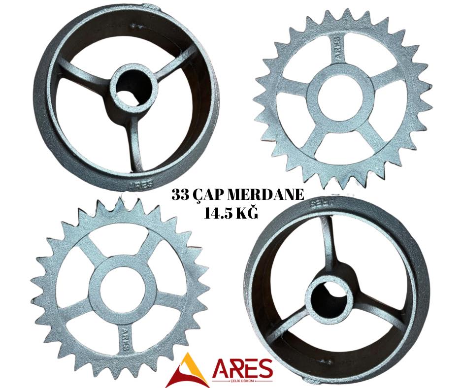 33 Çap Çelik Merdane Dökümü 14.50 Kg