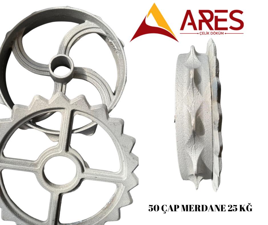 50 Çap Çelik Merdane Dökümü 25 Kg